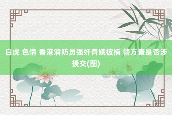 白虎 色情 香港消防员强奸青娥被捕 警方查是否涉援交(图)