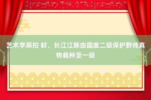 艺术学厕拍 豺、长江江豚由国度二级保护野纯真物栽种至一级